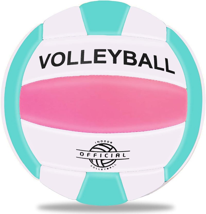EVZOM Super Soft Volleyball Beach Volleyball Official Size 5 for Outdoor/Indoor/Pool/Gym/Training Premium Volleyballs Equipment Durability Stability Sports Ball - Image 1
